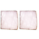 2Pcs Agate Slice Pink Agate Coaster Teacup Tray Decorative Design Stone Coa