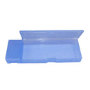 Blue Durable Clear Plastic Pencil Case School Supplies Pen Holder Stationery