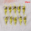 Lot 10Pcs Shrimp Simulation Soft Prawn Lure Bait Hook Tackle Bass Fishing.Lure3c