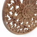 Carved Flower Carving Round Wood Appliques For Furniture Cabinet Unpainted