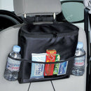 Storage for the Car Back Seat with Insulated Compartment Containing a Cool