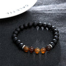 2Pcs Fashion Natural Black Stone Beads Bracelets Set For Men Women Jewelry U Gw