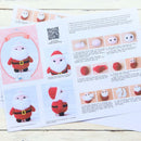 Set of 3 Felt Applique Kit DIY Christmas Santa Claus Felting Crafts for Kids