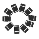 10X 38mm 1 1/2" Black Plastic Side Quick Release Buckles Webbing Strap Clasp