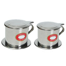 2 Pieces Stainless Steel Vietnamese Coffee Filter Set 50ml/1.7oz 100ml/3.4oz