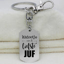 Engraved Liefste Juf Keychain 2019 Pendant Keyring Jewelry for Teacher 3C