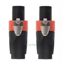 2Pcs 4-Pole Male Speakon Audio Cable Connector End Plug For Cable NEUTRIK NL4FC