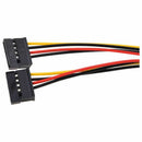 LP4 to 2 SATA Internal Power Splitter Cable (SATA Power Splitter Adapter Ca