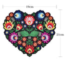 Heart Shape Flower Embroidery Applique Patches for Clothing Iron on Applique JR