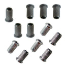 6 Pieces Electric Guitar String Thru Body Ferrules Bushing Set Black