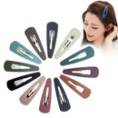 12Pcs Snap Hair Clips Set Frosted Hairpins Barrette Accessories For Girls Hollow