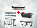 1PCS finger skateboard + 4PCS slide rack Fingerboard Rail Skate Board Ramp Parts