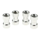 4 Pieces 1/4 inch to 3/8 inch Metal Female Threaded Screw Adapter for Tripod