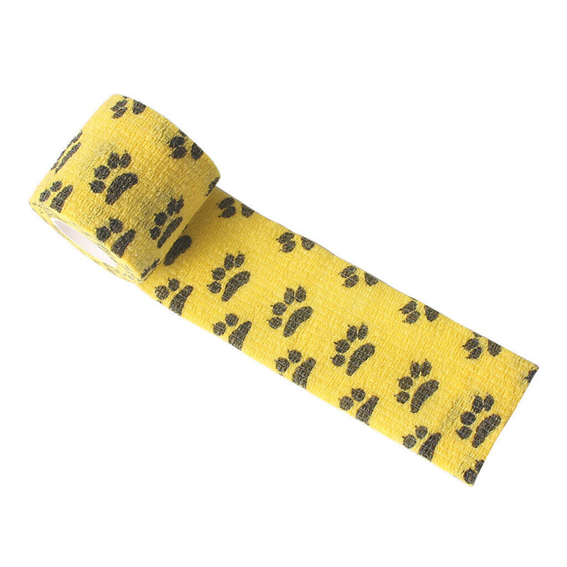 Breathable Pet Horse Cat Cohesive Bandage Comfort Self Adherent Claws Print