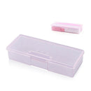 2X Plastic Nail Art Pen Brush Manicure Pedicure Tools Storage Box Container Case