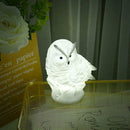 Owl-shaped LED Night Light Battery Operated Bedside Lamp Bedroom Home Decor