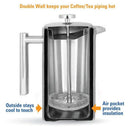Stainless Steel French Press Coffee Maker | Double Walled Insulated Coffee