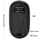 W20 USB Wireless 2.4G Gaming Mouse 1600DPI Mute Optical Computer Mouse Game