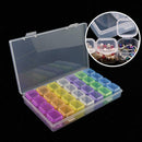 28 Grids Nail Art Storage Box Jewelry Organizer Manicure Tools (Multicolor)