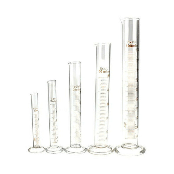 5/10/25/50/100ml Thick Glass Graduated Measuring Cylinder Set ,Glass Measur