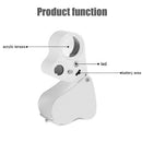 30X 60X Handheld Folding Jewelry Optical Glass Loupe Magnifier w/LED Light