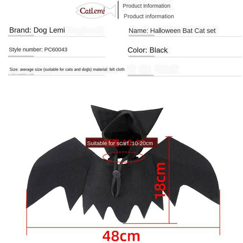 Halloween Pet Bat  Costume for Cat Dog, Cat Kitty Bat  Costume Dress