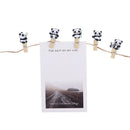10Pcs/lot panda DIY Clothes Paper Peg Stationery Wooden Photo Clip Craft Clips