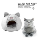 Pet Dog Cat House Foldable Kennel Winter Warm Nest Puppy Sleeping Cave (L) A