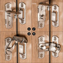 2 Pieces 90 Degree Right Angle Door Latch Hasp Bending Latch Buckle Bolt Sl M6Q6