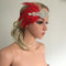 Woman Feather Fascinator Headband 1920s  Rhinestone Forehead Headdress
