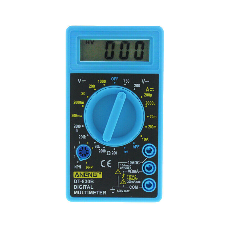 DT-830B Digital LCD Multimeter AC/DC 750/1000V Amp Volt Ohm Tester Meter