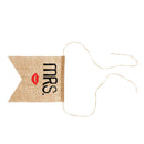 Mr Mrs Burlap Wedding Banner Chair Flag Bunting Rustic Sign Decorations