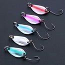 5pcs 3.0g/5cm Colorful Metal Hard Spoon Sequin Fishing Lures Copper Baits