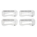 10pcs Men Eyebrow Card Drawing Guide Shaping Makeup Stencil Kit