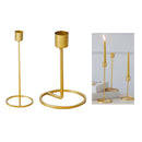 2pcs/set Iron Candle Holder for Home Bedroom Christmas Wedding Party Decor