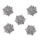 10Pcs Rhinestone Jewelry Buttons Crystal Flower DIY Accessory Sewing Decoratio3c