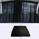 2x Luxury Black VIP Car Van SUV Window Curtain UV Sunshade Visor Kit Uni LRX