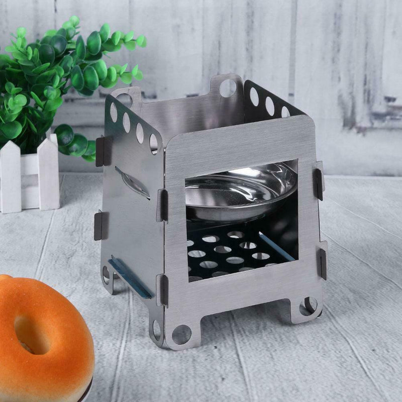 Outdoor Portable Folding Alcohol Stove Stainless Steel Wood Burner Furnace