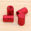 4pcs Red Aluminum Alloy Auto Car Wheel Tyre Tire Valve Dust Stem Air Caps Cover