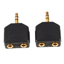 Stereo 3.5mm Audio Jack Male to Dual 3.5mm Earphone Y Splitter Adapter Plug  Z