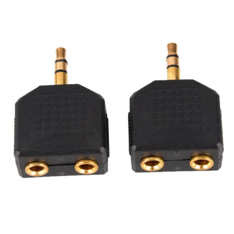 Stereo 3.5mm Audio Jack Male to Dual 3.5mm Earphone Y Splitter Adapter Plug  Z