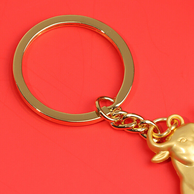 2021 Chinese Ox Year Lucky Pendant Keychain Propitious Gifts Hanging Trinket_kz