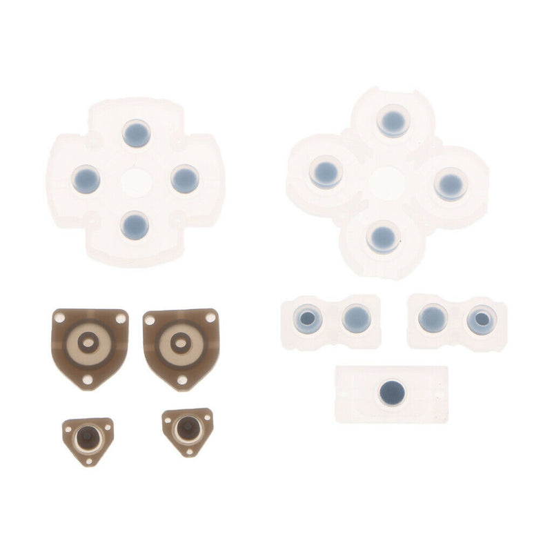 1 Set Button Conductive Rubber Pad for Sony PS4 w/ 2x Aim Assistance Ring