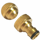 3PCS Brass Hose Tap Connector 3/4" Threaded Garden Water Pipe Adaptor Fitting mn