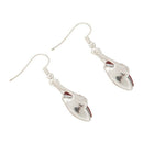 1 Pair Women Crystal Marquise Cut Teardrop Wedding Earrings Gift (Red)