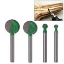 4 Pcs 6Mm Long Handle Ball Milling Cutter Round Bottom Lace Tool Round Head
