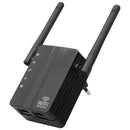 Wireless WiFi Repeater 300Mbps Dual Antenna WiFi Range Extender (EU Black) A