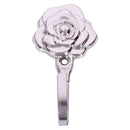 2Pcs Rose Pattern Metal Wall Decorative Tieback Curtain Hooks Towel Hanger N8V6