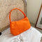 Nylon Casual Women Handbag Tote Female Solid Underarm Shoulder Bag (Orange)