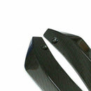 1Pair Carbon Fiber Car Rear Bumper Lip Diffuser Fins Splitter Accessories M4S7